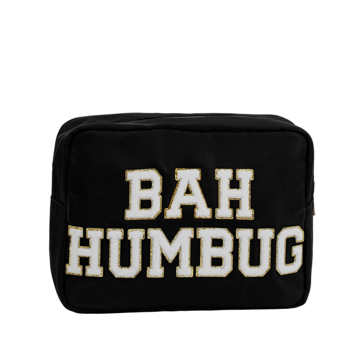 Large Black Christmas Pouch – “Bah Humbug” (Limited Edition) - The Happy Tribe