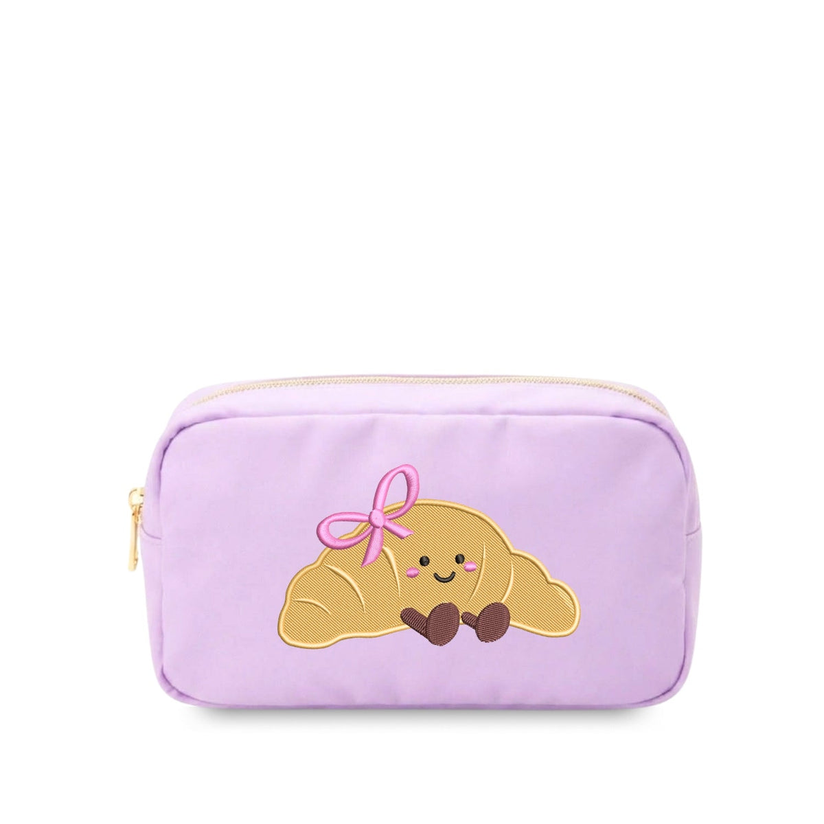 “Le Croissant” Embroidered Small Pouch - The Happy Tribe