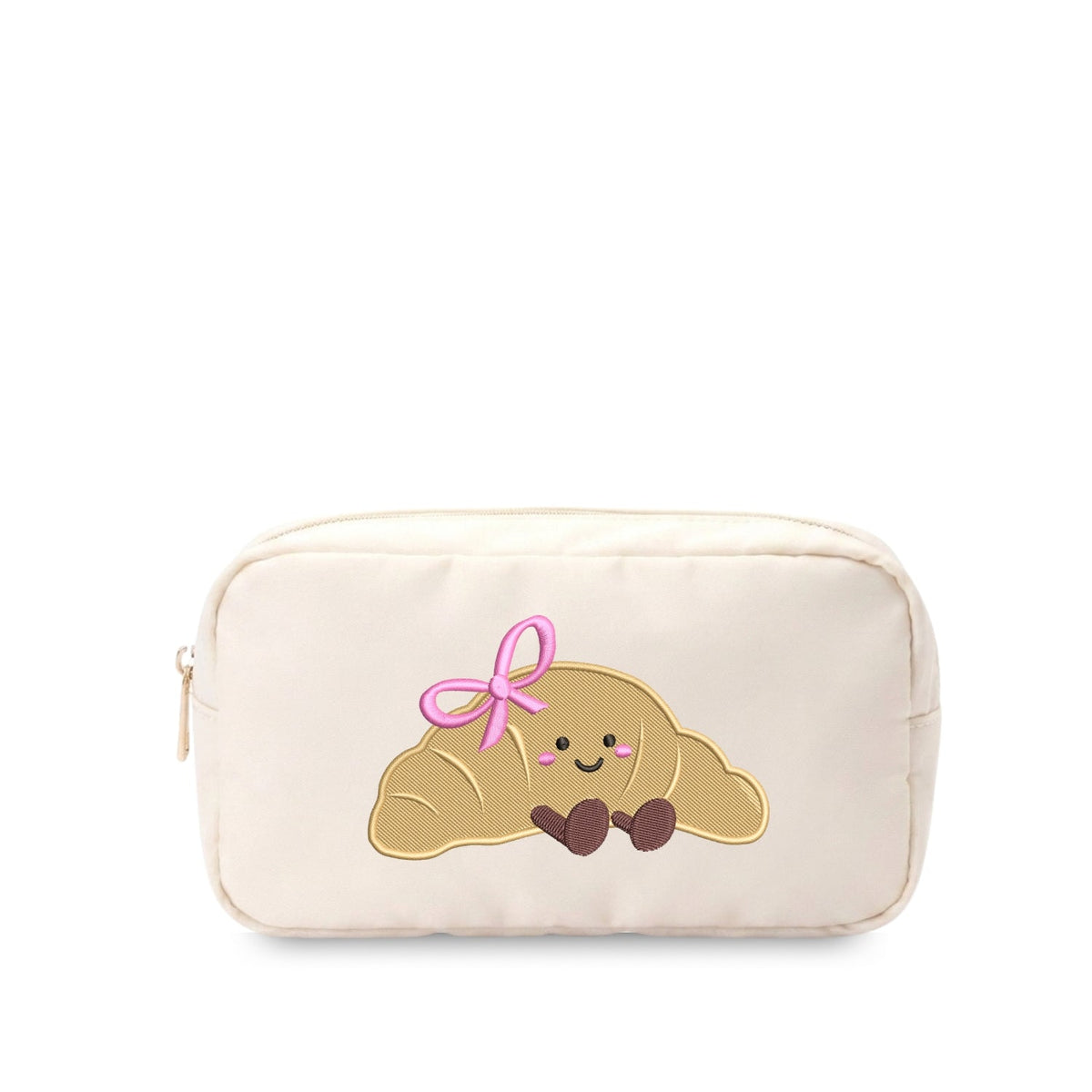 “Le Croissant” Embroidered Small Pouch - The Happy Tribe