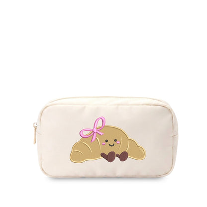 “Le Croissant” Embroidered Small Pouch - The Happy Tribe