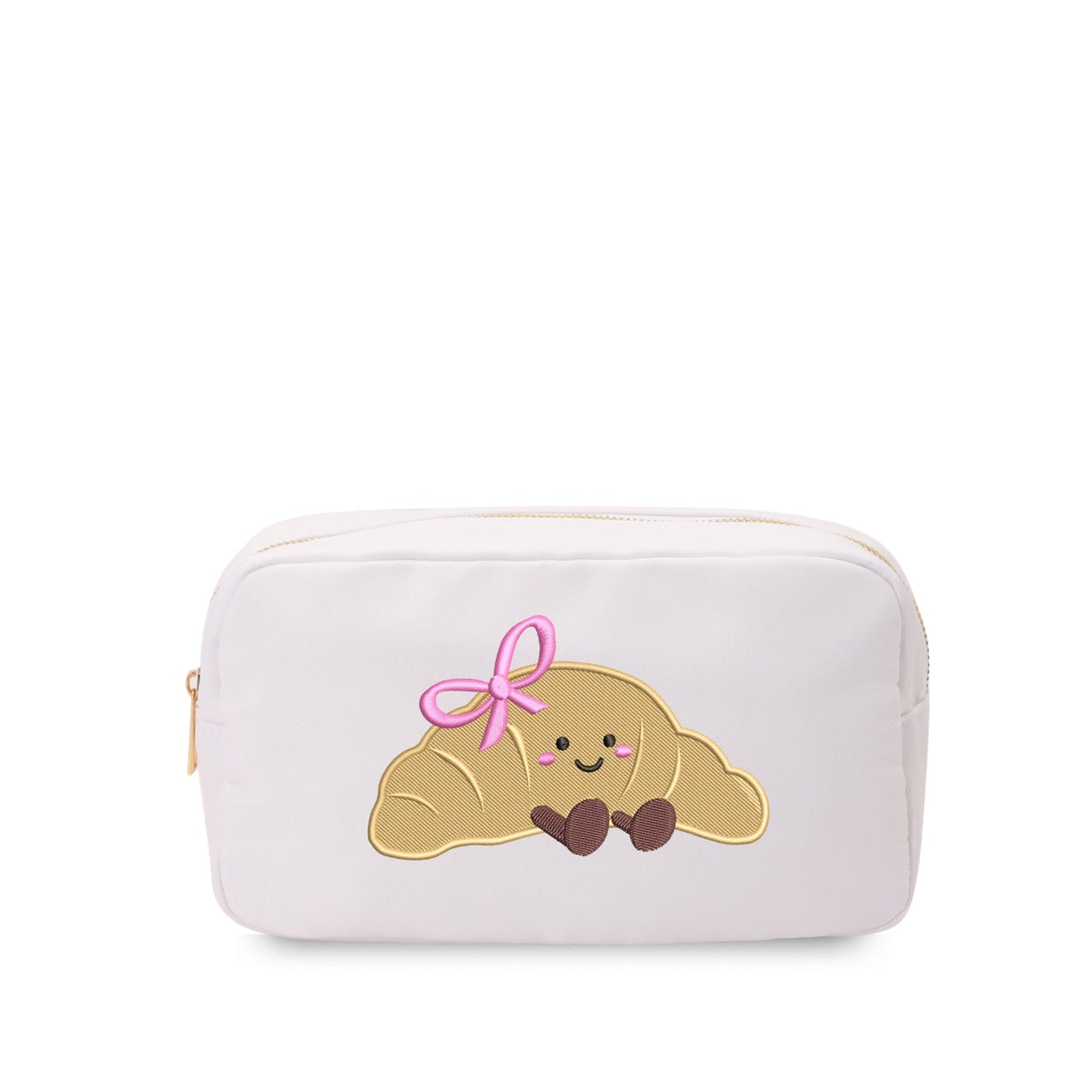 “Le Croissant” Embroidered Small Pouch - The Happy Tribe