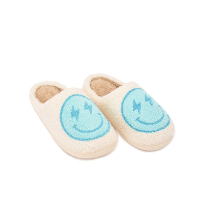 Lightning Smiley Slipper - Turquoise (Personalised) - The Happy Tribe