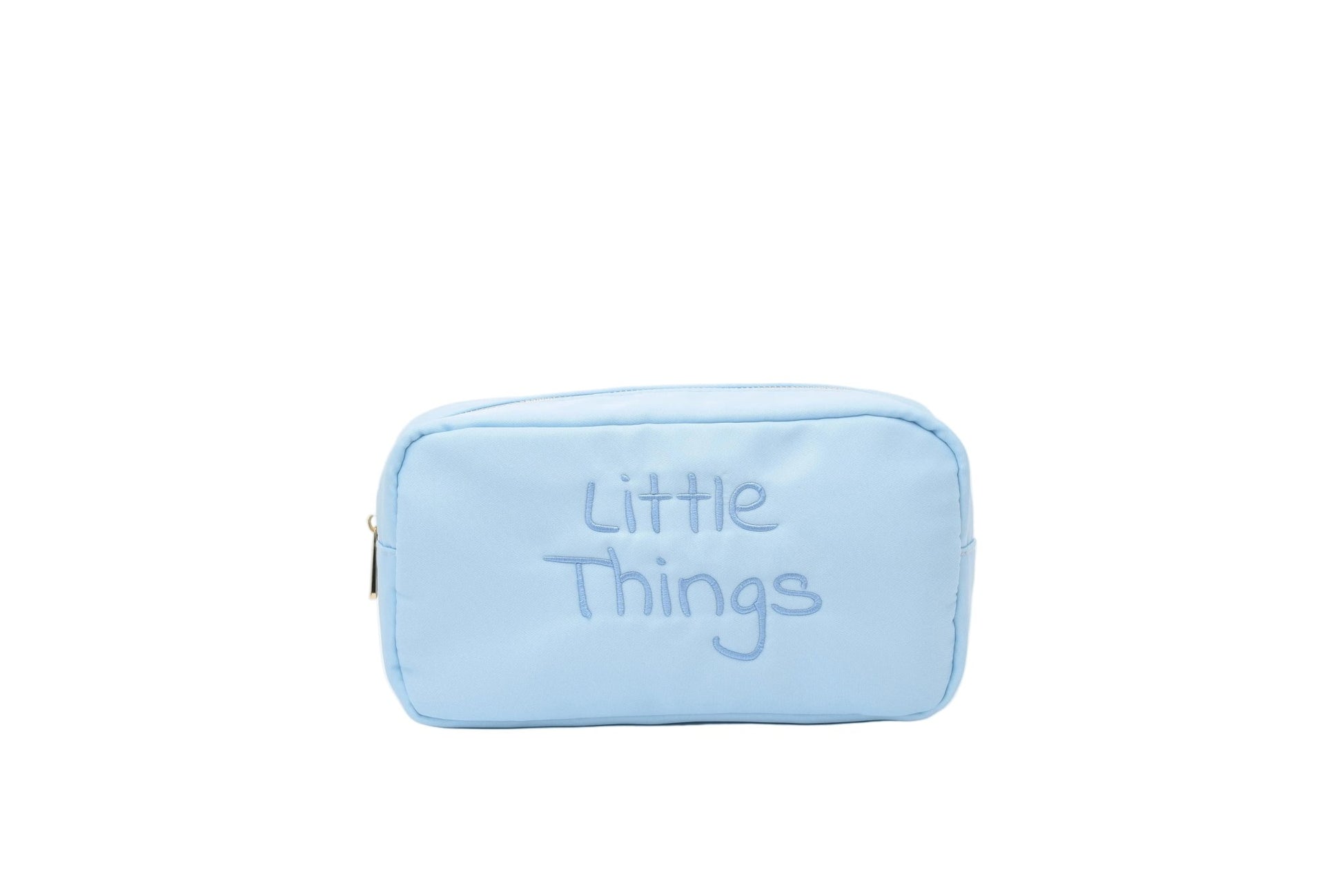 "Little Things" Medium Pouch, Baby Blue - The Happy Tribe