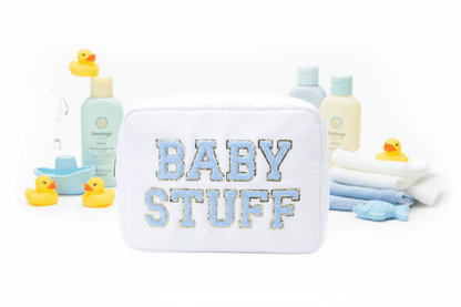 "Little Things" Medium Pouch, Baby Blue - The Happy Tribe