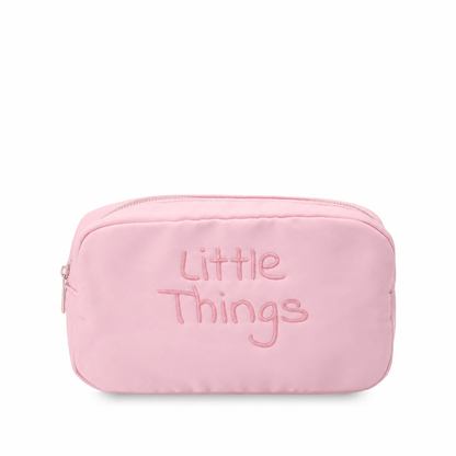 "Little Things" Medium Pouch, Baby pink - The Happy Tribe