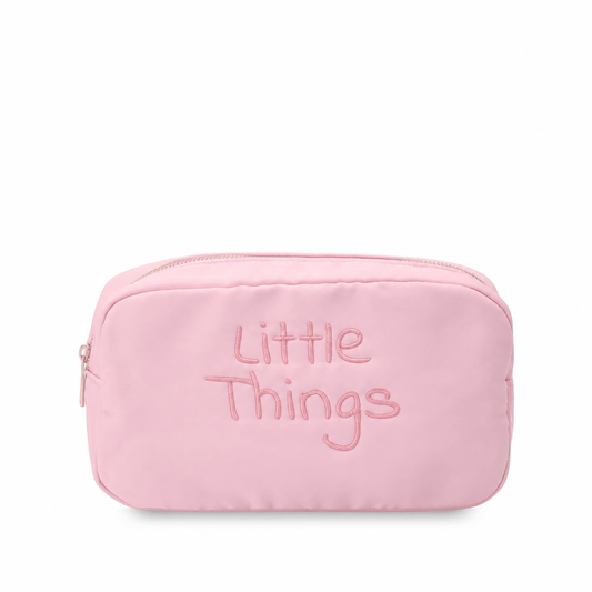 "Little Things" Medium Pouch, Baby pink - The Happy Tribe