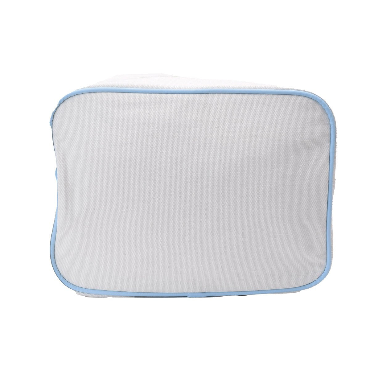 "Love You to the Moon and Back" Large Canvas Pouch, Cream with Blue Embroidery - The Happy Tribe