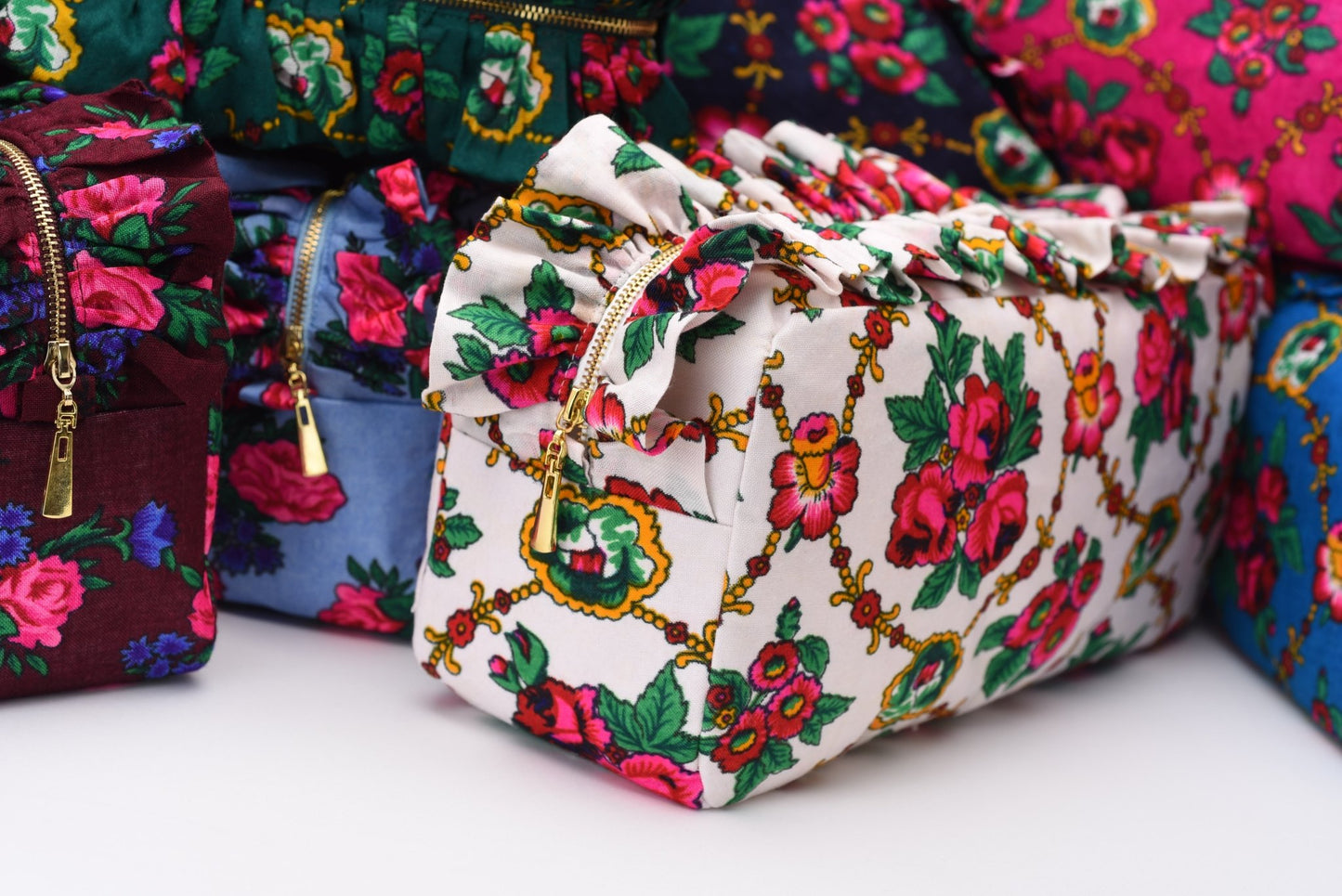 Luxury Personalised Large Ruffle Heritage Pouch - The Happy Tribe