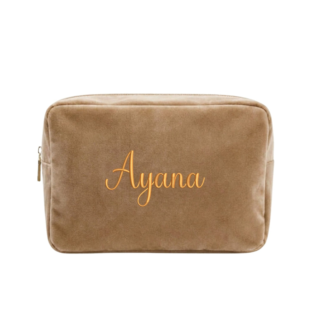 Luxury Personalised Velvet Large Pouch – Pastel Edit - The Happy Tribe