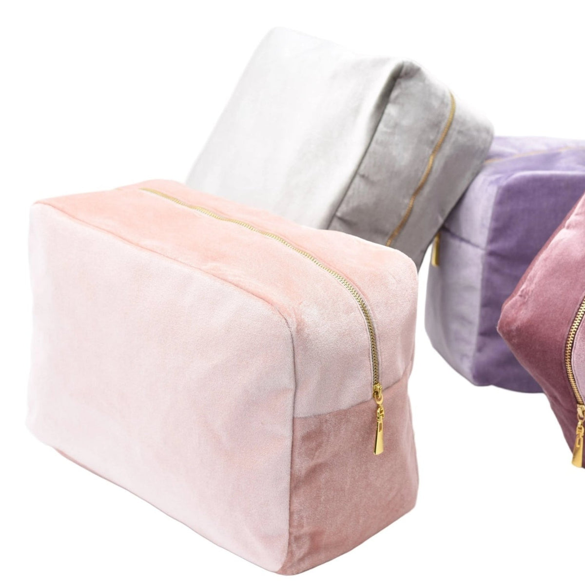 Luxury Personalised Velvet Large Pouch – Pastel Edit - The Happy Tribe