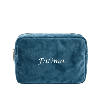 Luxury Personalised Velvet Large Pouch – Pastel Edit - The Happy Tribe