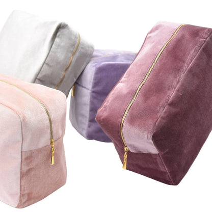 Luxury Personalised Velvet Large Pouch – Pastel Edit - The Happy Tribe