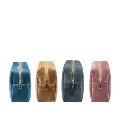 Luxury Personalised Velvet Large Pouch – Pastel Edit - The Happy Tribe