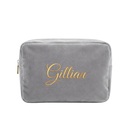 Luxury Personalised Velvet Large Pouch – Pastel Edit - The Happy Tribe
