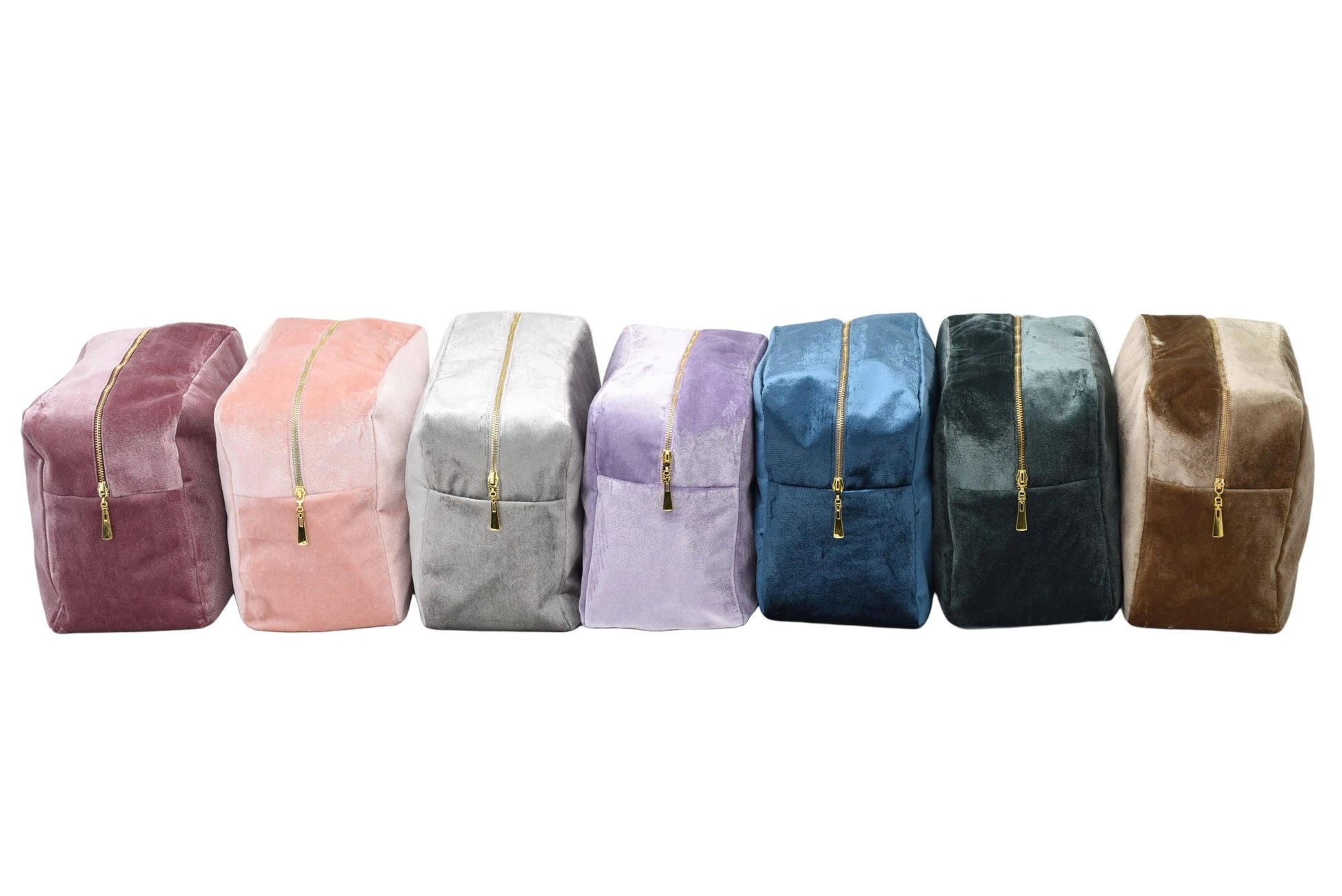 Luxury Personalised Velvet, Pastel Edit, Large Pouch - The Happy Tribe