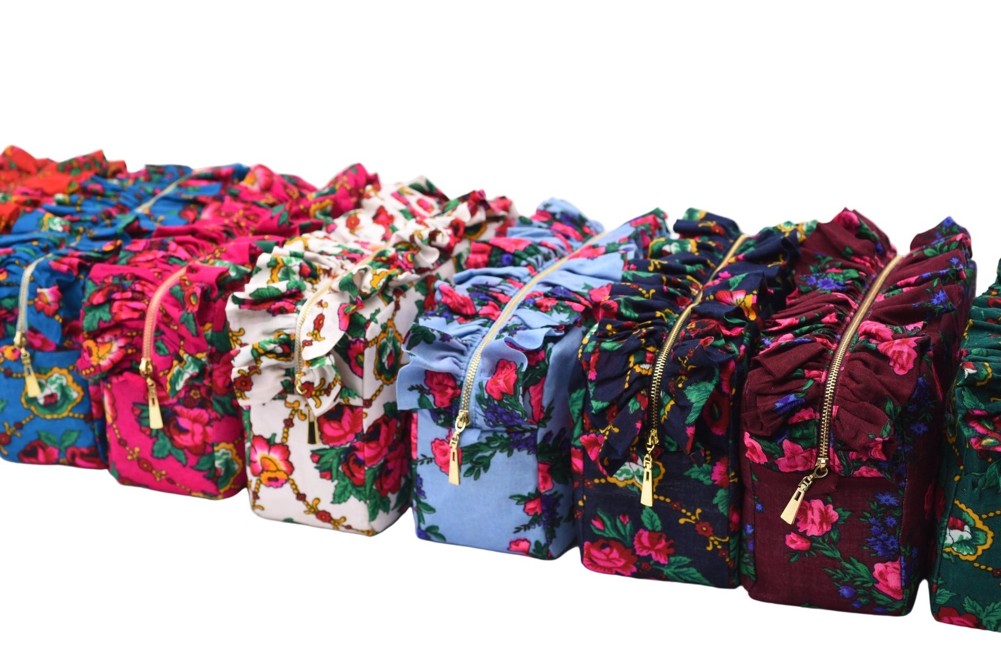 Luxury Ruffle UAE Heritage Pouch – Medium - The Happy Tribe