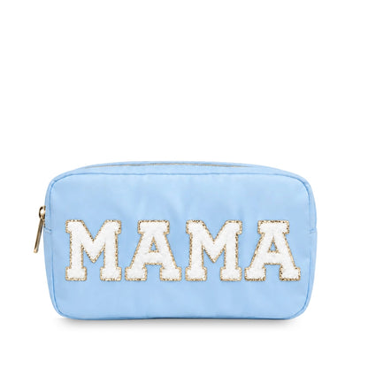 "MAMA" Medium Keepsake Pouch, Baby Blue - The Happy Tribe