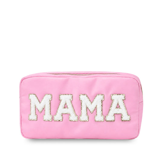 ”MAMA” Medium Keepsake Pouch, Baby Pink - The Happy Tribe