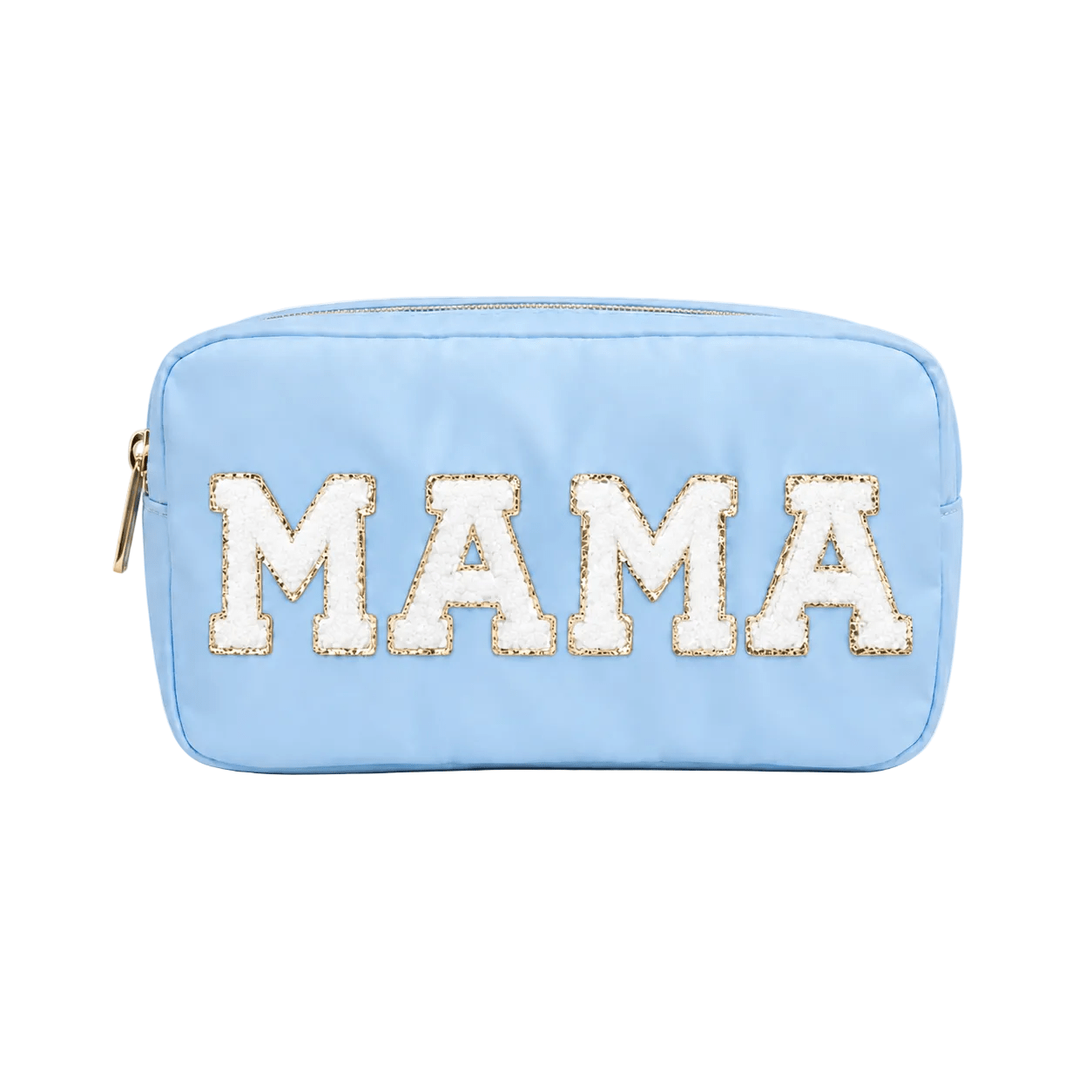 "MAMA" Medium Pouch, Baby Blue - The Happy Tribe