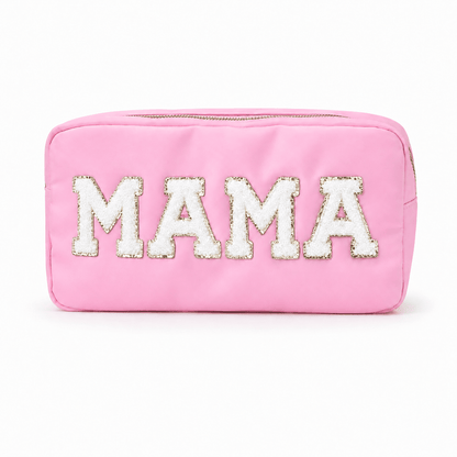 "MAMA" Medium Pouch, Baby Pink - The Happy Tribe