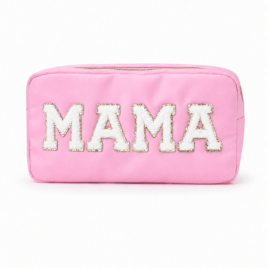 "MAMA" Medium Pouch, Baby Pink - The Happy Tribe