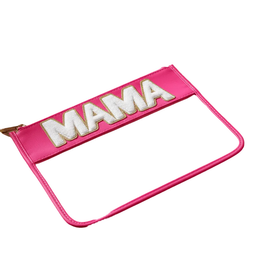 "Mama" Travel Pouch, Neon Pink - The Happy Tribe