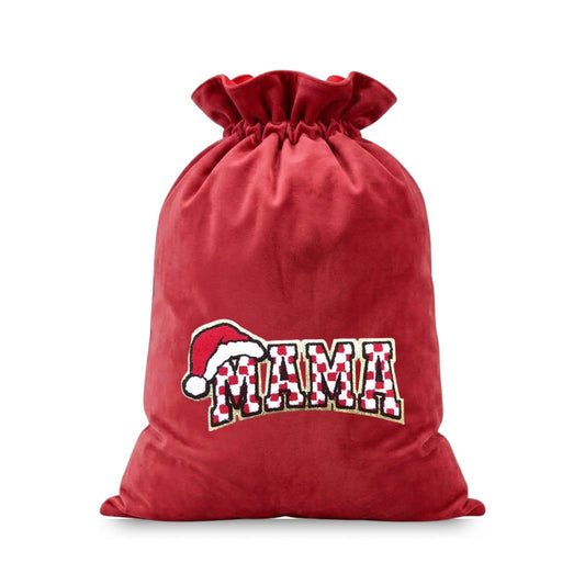 “Mama” Velvet Christmas Sack - The Happy Tribe