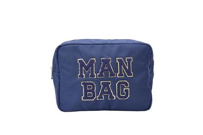 "Man Bag" Large Pouch, Navy - The Happy Tribe