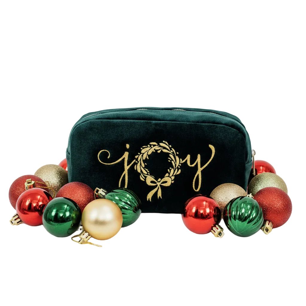 Medium Green Velvet Pouch – “Joy” (Limited Edition) - The Happy Tribe