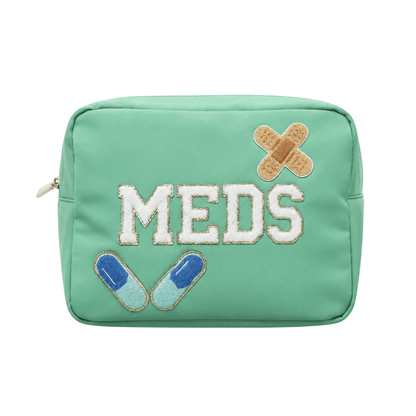 "Meds" Large Pouch, Green - The Happy Tribe
