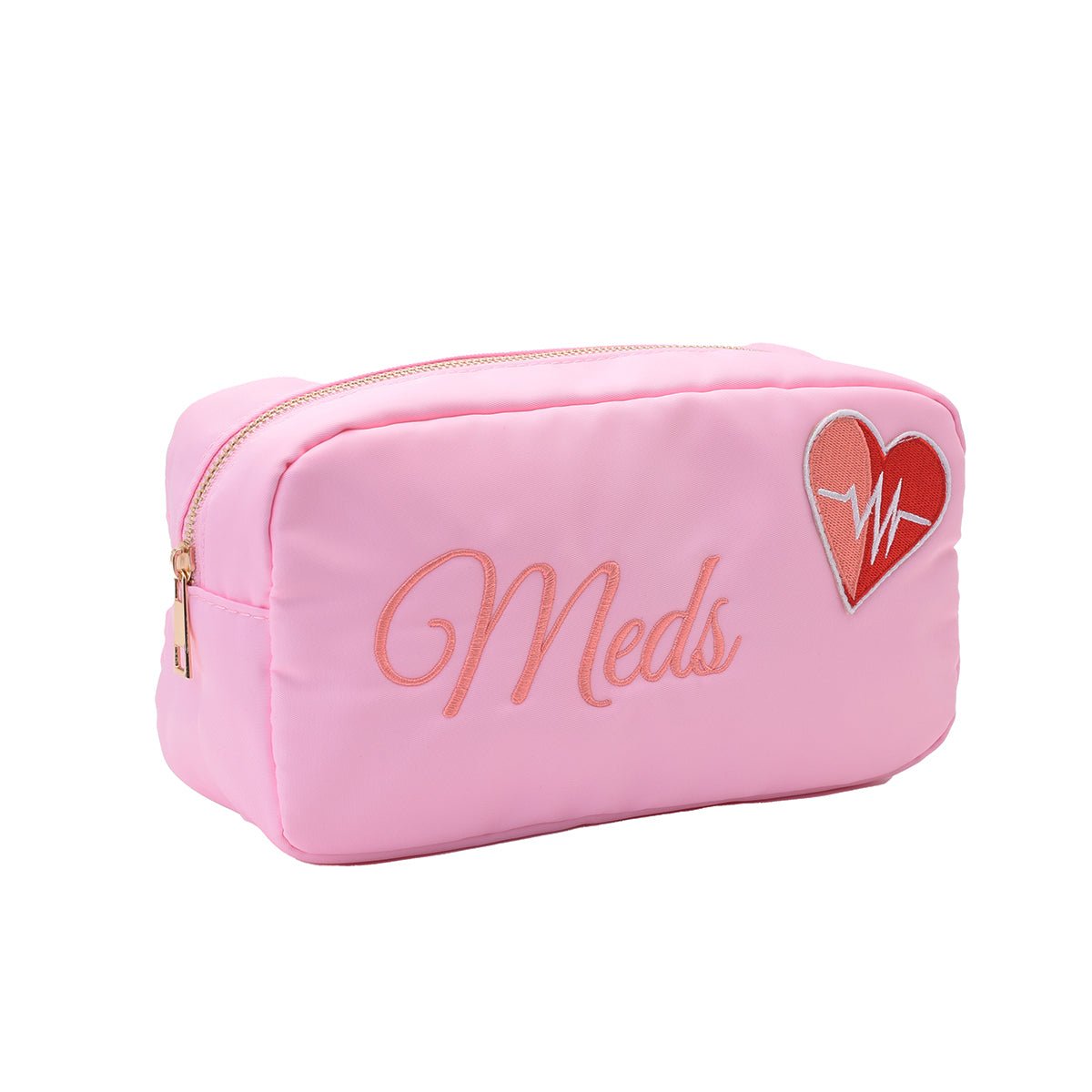 "Meds" Medium Pouch, Baby Pink - The Happy Tribe