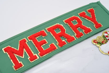 MERRY Christmas Clear Pouch – Festive Edition - The Happy Tribe