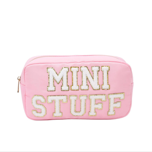 "Mini Stuff" Medium Pouch, Baby Pink - The Happy Tribe