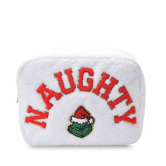 “Naughty” Christmas Teddy Pouch - The Happy Tribe