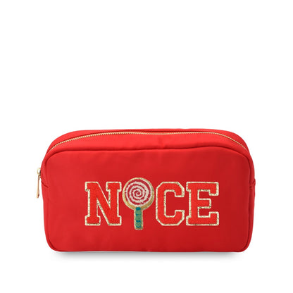 “Nice” Candy Pop Christmas Pouch - The Happy Tribe