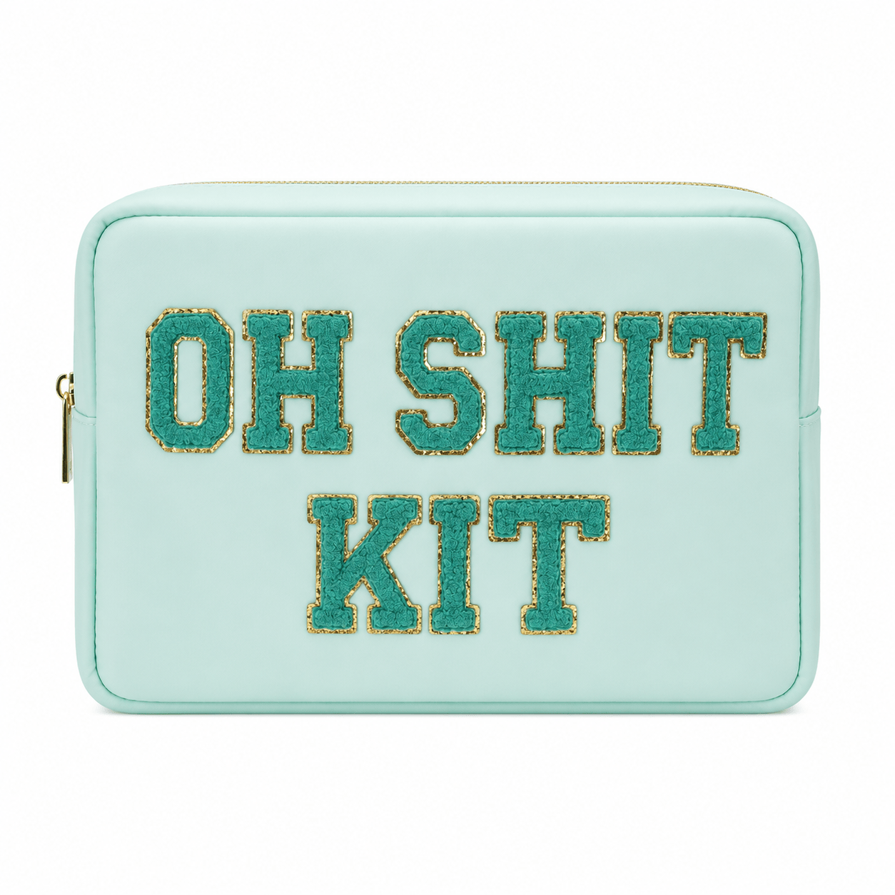 "Oh Sh*t Kit" Large Pouch, Mint Green - The Happy Tribe