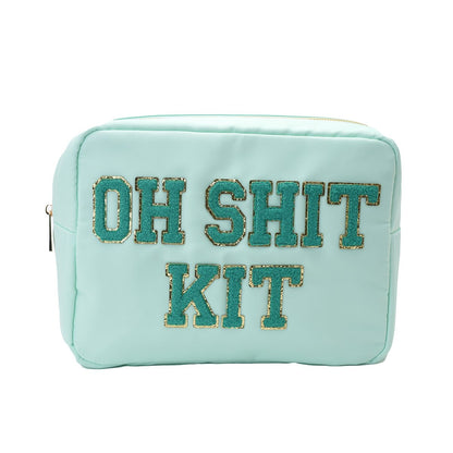 "Oh Sh*t Kit" Large Pouch, Mint Green - The Happy Tribe