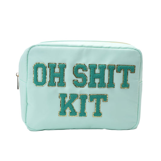 "Oh Sh*t Kit" Large Pouch, Mint Green - The Happy Tribe