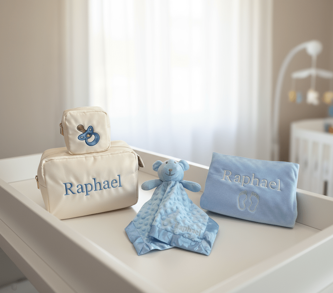 Personalised Baby Comforter, Baby Blue - The Happy Tribe