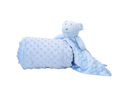 Personalised Baby Comforter, Baby Blue - The Happy Tribe