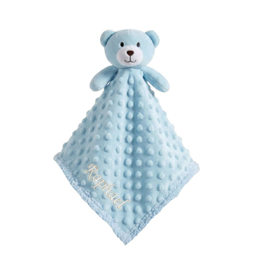 Personalised Baby Comforter, Blue - The Happy Tribe