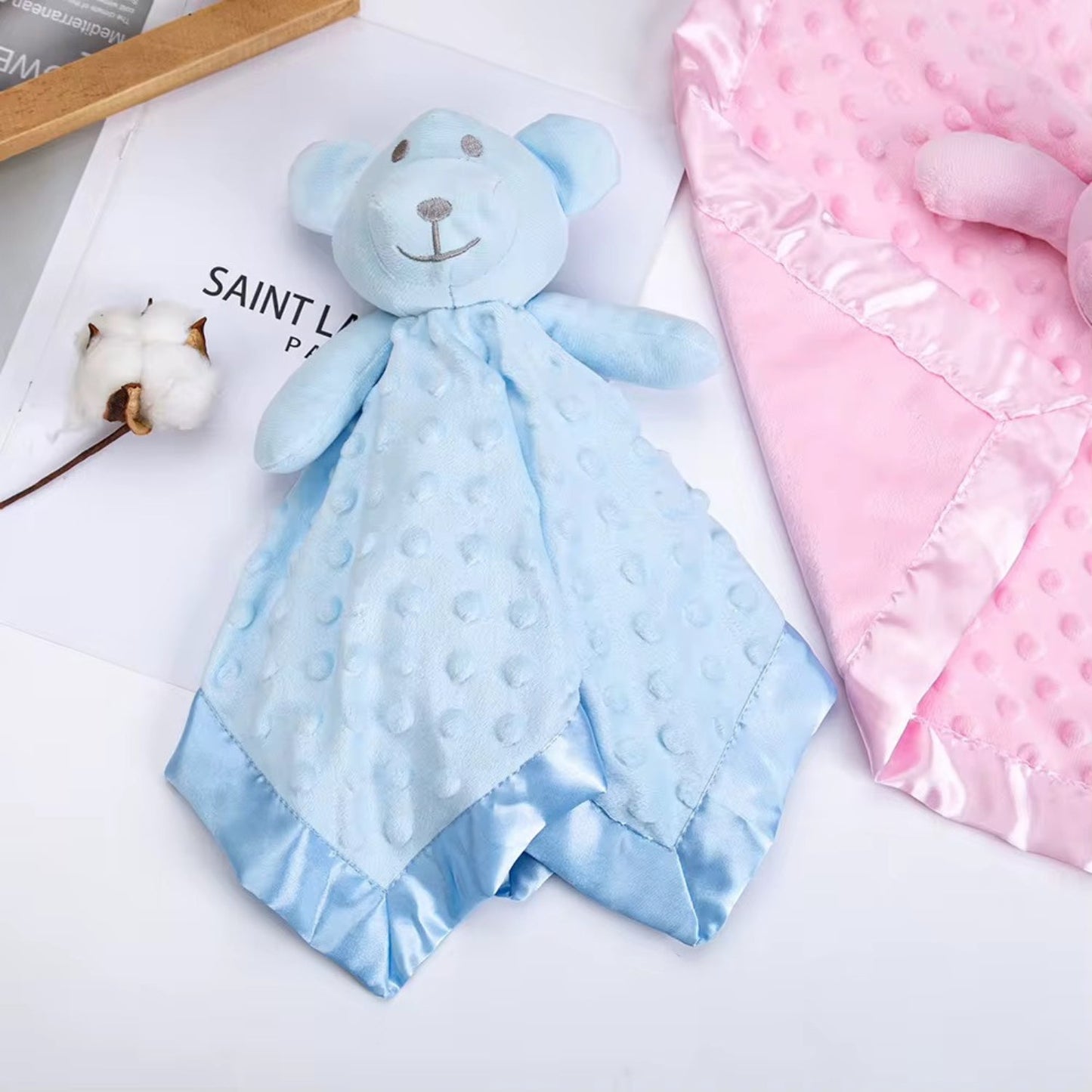 Personalised Baby Comforter, Blue - The Happy Tribe