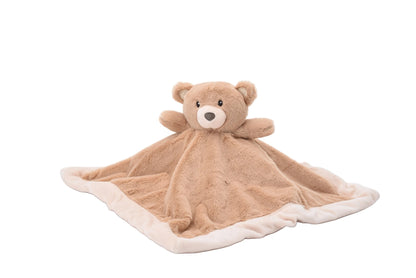 Personalised Baby Teddy Bear Comforter Toy, Brown - The Happy Tribe