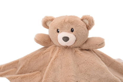 Personalised Baby Teddy Bear Comforter Toy, Brown - The Happy Tribe