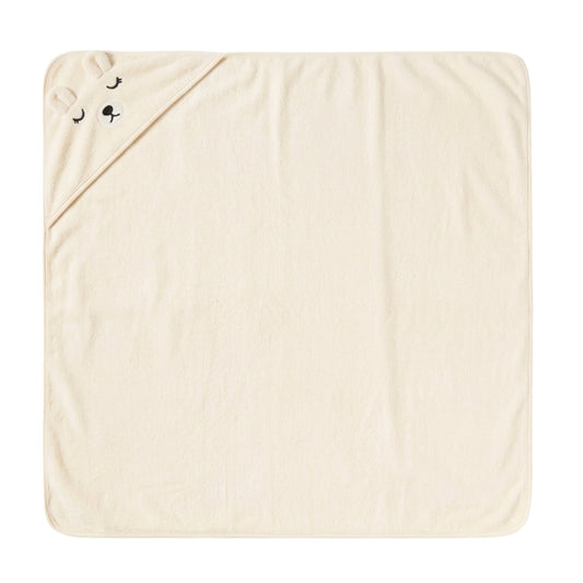 Personalised Bear Hooded Towel, Cream - The Happy Tribe