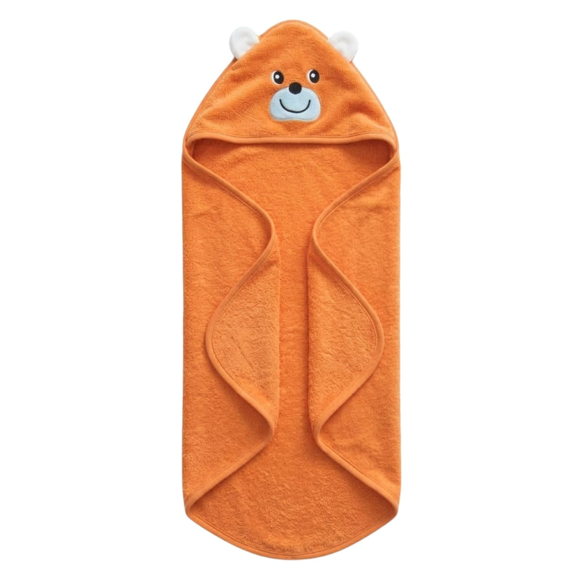 Personalised Bear Hooded Towel, Orange - The Happy Tribe