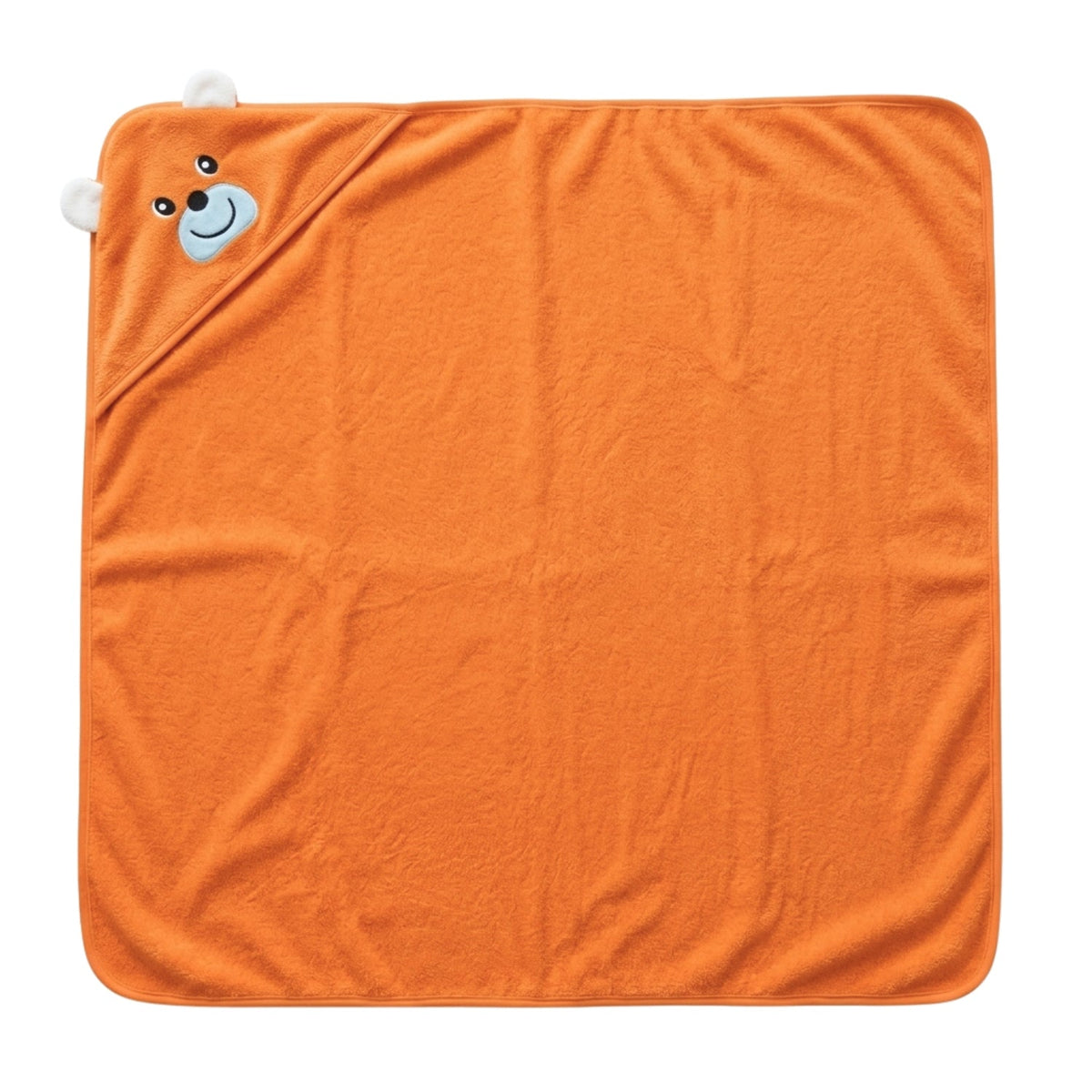 Personalised Bear Hooded Towel, Orange - The Happy Tribe
