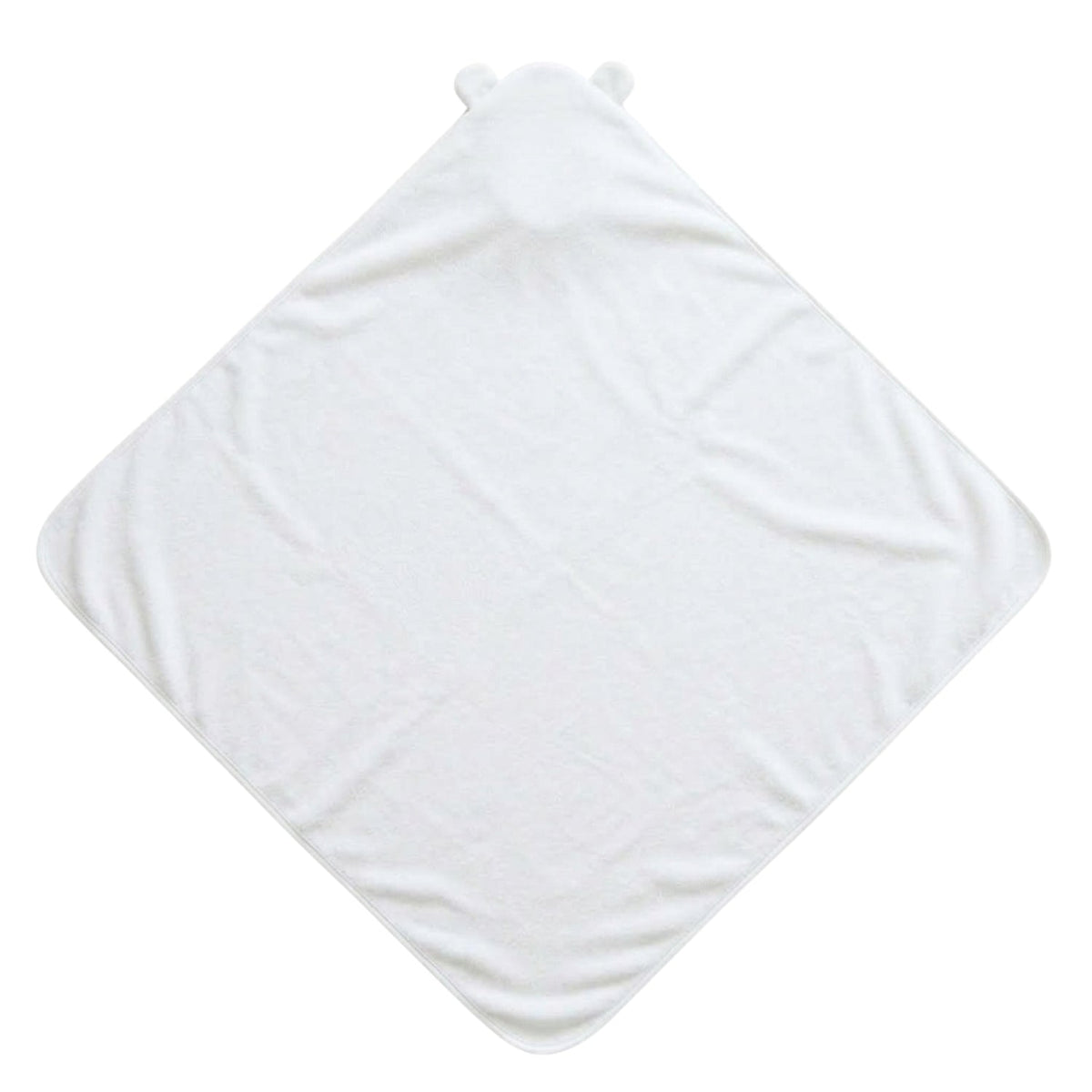 Personalised Bear Hooded Towel, White - The Happy Tribe