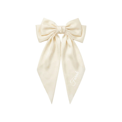 Personalised Bride Bow, Cream - The Happy Tribe
