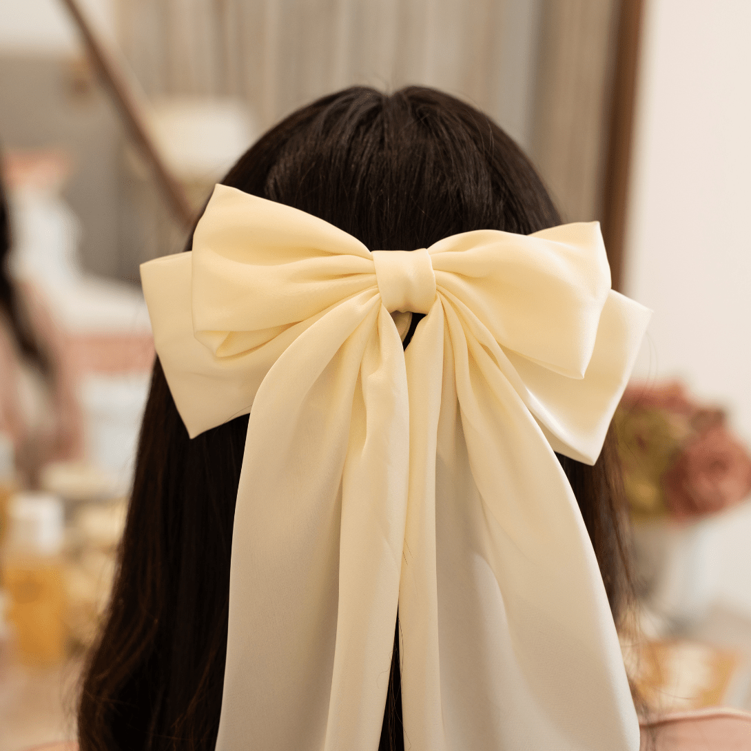 Personalised Bride Bow, Cream - The Happy Tribe